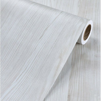 Papier peint moderne en grain de bois blanc anti-moisissure Peel Stick Contact Paper Bedroom Table Cabinets épaissi 1 an Appartement