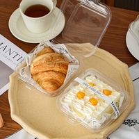 Boîtes en plastique transparentes personnalisées pour contenants alimentaires, mousse au chocolat, tiramisu, desserts et hamburgers