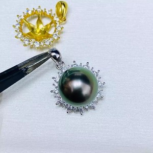 WENCHI 10179 31348DIY Accesorios de Perlas para Mujer, Colgante de Plata S925, Perlas de 10-11mm, Soporte para Perlas, Disimulador, Abrigos de Moda - Product Image 2