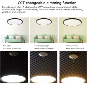 Moderne kommerzielle OEM Smart rahmenlose dünne <span class=keywords><strong>LED</strong></span>-Flächen leuchte Große Größe SMD dreifarbige dimmbare Decke für das Home Office montiert
