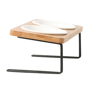 Modern Eco-Friendly Bamboo <b>Stand</b> Portable Waterproof <b>Cat</b> <b>Bowl</b> Spill-Resistant Protects Cervical Spine Indoor by MULTI CRAFT - Product Image 4