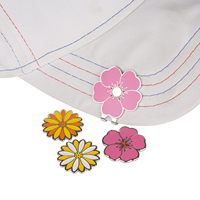 Marqueur de balle de golf en métal avec logo personnalisé, clip pour chapeau en forme de fleur, accessoires de golf