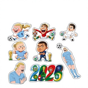 Magnete per Frigorifero Rotante in Acrilico Laminato a Tema Coppa del Mondo con Raffigurazioni Cartoon dei Campioni di Calcio <span class=keywords><strong>Cristiano</strong></span> <span class=keywords><strong>Ronaldo</strong></span> - Product Image 1
