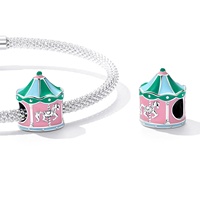 Youchuang nouveauté mignon designer filles bracelet charme en gros bijoux faisant des fournitures s925 argent rose émail perles breloques