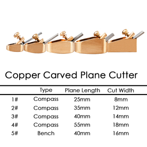 Cortador plano de Violín de latón, herramientas Luthier para carpintería, <span class=keywords><strong>Mini</strong></span> avión pulgar de 8-16mm, Cuchillas de acero afiladas, superficie lisa, 5 uds. - Product Image 4