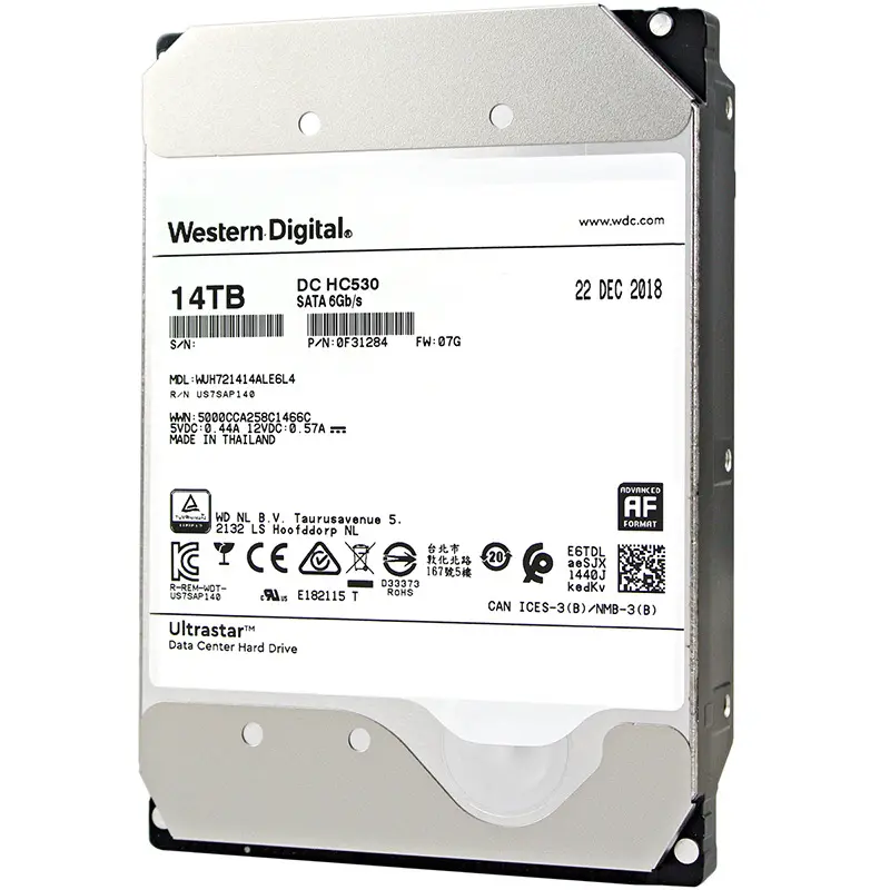 HDD Western 7200rpm 3.5 pollici SAS port 10T 12T 14T 16T 18T Enterprise disco rigido ad elio per server e disco meccanico NAS