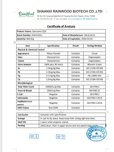 Koenzim <span class=keywords><strong>Q10</strong></span> 98% bubuk koenzim <span class=keywords><strong>Q10</strong></span> yang larut dalam lemak - Product Image 2