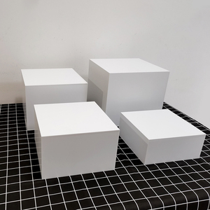 Tiệc cưới Countertop Buffet risers làm tổ Khay đa tầng phục vụ giá trắng Acrylic hiển thị thực phẩm đứng cho hiển thị thực phẩm - Product Image 3