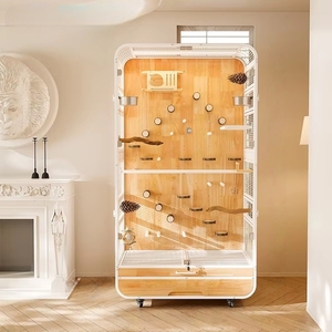 Usine directement luxe panneau de bois porte <span class=keywords><strong>Cage</strong></span> à oiseaux élevage taille humaine taille moyenne Durable Cages à oiseaux de haute qualité - Product Image 2