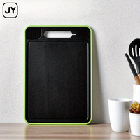 Tabla de cortar de doble cara, bandeja de descongelación rápida para carne, afilador de cuchillos, tabla de cortar multifuncional de aluminio para cocina