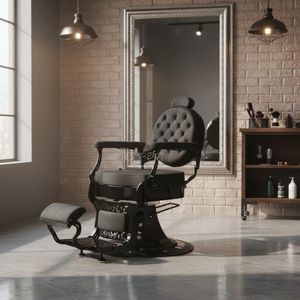 Chaise de coiffeur hydraulique inclinable, portable et pliable en acier inoxydable, équipement de salon de beauté pour stylistes, barbiers et salons de coiffure - Product Image 3