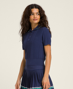 <span class=keywords><strong>Polo</strong></span> respirant à col en V pour femmes jupes de <span class=keywords><strong>tennis</strong></span> de golf OEM ODM vente en gros vêtements de <span class=keywords><strong>tennis</strong></span> à demi-plis du fabricant avec perforations - Product Image 2