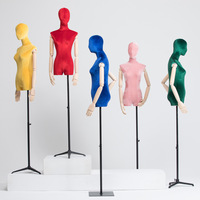 Robe de mariée en velours mobile Mannequin Buste pour vêtements-New Tailoring Lifeless Half Bust Woman for Sale