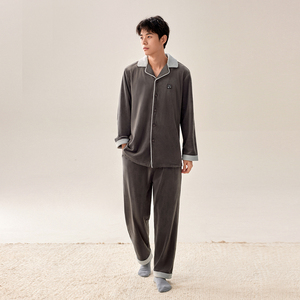 Pijamas Térmicos Casuales de Forro Polar Anzhiban Sea Island para Otoño e Invierno, Transpirables, Acolchados, de Coral, Ropa de Casa para <span class=keywords><strong>Hombre</strong></span> - Product Image 2