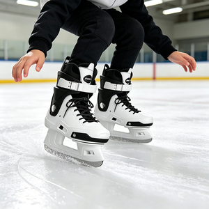 Patins à glace ajustables pour adultes, bottes de patinage professionnelles en acier au carbone avec doublure chaude, chaussures de patinage sur glace taille 36-44 OEM ODM - Product Image 3