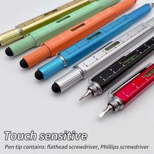 6-In-1 Multi-Functional Heavy Metal Ballpoint <b>Pen</b> With Universal for Home Use Gift Giving Custom Ps-20250902-<b>4</b> 1.0Mm Tip - Product Image 3
