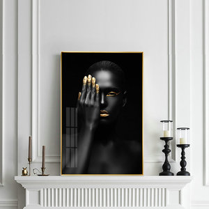 Papillon moderne masqué Figure Portrait peinture mur oeuvre impression personnalisée abstraite toile décorative sur toile aquarelle - Product Image 4