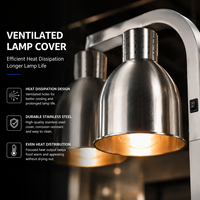 Lampe chauffante électrique professionnelle Cucina en acier inoxydable écologique à chauffage rapide pour frites et poulet frit