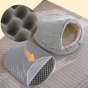 Dog Cat <strong>Bed</strong> House for Sleep Half Enclosed <strong>Pet</strong> Nest Warm Plush Kennel Pad Mats Cushion Cover for Dogs Cats <strong>Pet</strong> Supplies - Product Image 4