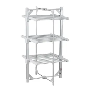 Hot Sale Metal Home Electric Heated Folding Laundry Racks Foldable Cloth Drying Airer Clothes Dryer Coat Rack Stand