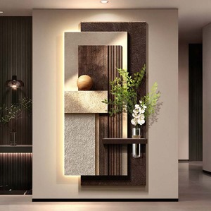 Décoration murale moderne de luxe pour intérieur, <span class=keywords><strong>peinture</strong></span> sur grès, culture de plantes, art décoratif - Product Image 3