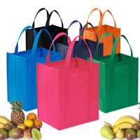 Bolso no tejido impreso con logotipo promocional personalizado de fábrica, bolso de compras no tejido de PP de compras resistente reutilizable