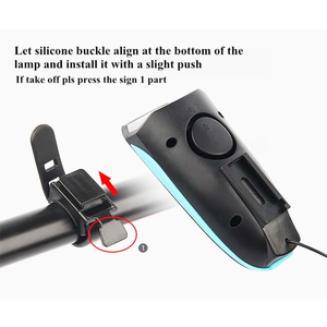Corno Altoparlante Esterno Luci Bicicletta Mountain Bike Set Luce Usb Ricaricabile Ha Condotto La Luce Anteriore Della <span class=keywords><strong>Bici</strong></span> Con Corno - Product Image 6