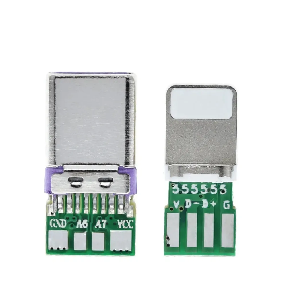 4Pin PCB veri şarj kablosu DIY kiti ile 4Pin PCB yıldırım 8Pin USB ile DC5V 2.5A tip-c USB konektörü