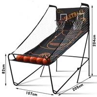 2 joueurs Double-shot Indoor Automatic Basketball Shooting Machine Joueurs à pièces Double-shot Jeux à pièces d'intérieur