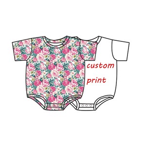 Qingli OEM Senza Tariffe Personalizzato Pagliaccetto Floreale Stampato per Bambine, Pagliaccetto a Bolle in Morbido Bambù a Maniche Corte per Uso Quotidiano - Product Image 2