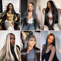 Extensiones de Cabello Virgen Liso 15A, 100% Cabello Humano Virgen, Doble Trama a Máquina, Puntas Completas, Aspecto Natural Suave, Uso Diario, para Mujer Negra