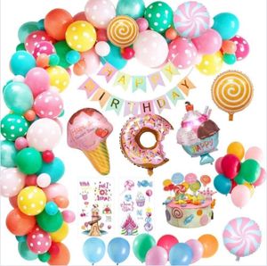 Globos para decoración de feliz cumpleaños, suministros de fiesta de cumpleaños, <span class=keywords><strong>confeti</strong></span> de oro rosa, cartel de cumpleaños, globos de estrellas - Product Image 1