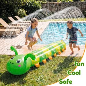 Aspersor de Jardín Inflable de PVC Duradero, Conectable a Mangueras, con Diseño de Gusano, para Enfriamiento de Patios Traseros - Product Image 4