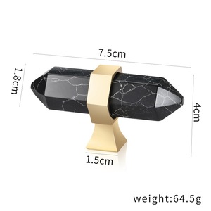 Chine Kosin (poignée en marbre) marbre laiton meubles armoire luxe marbre rond T barre poignée en laiton <span class=keywords><strong>AB</strong></span> - Product Image 5