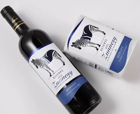 Etiqueta Adhesiva Personalizada para Botellas de Vino, con Logotipo Estampado en Lámina Dorada, Impermeable y de Lujo