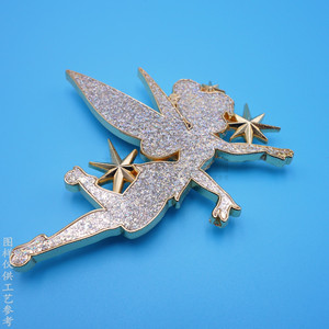 Customized Cartoon Metal Badge Glitter Epoxy Resin 3D Character Shape Safety Pin For Children's <b>Bags</b> Alloy Logo - Product Image 1