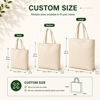 Juego de Bolsas de Compras de Color Verde Oscuro en Varios Tamaños con Asas en Contraste para Embalaje Minorista, Muestras y Programas OEM, Bolsa de Tela de Algodón Personalizada