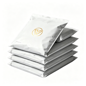Luxury Matte Beige Poly Mailer Bags with Custom Gold Logo Print, Self Seal <b>Waterproof</b> Courier Bags - Product Image 3