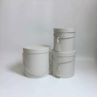 Aierflorist – Lot de 3 supports cylindriques portables pour fleuriste, avec laminage mat et gaufrage, design moderne et luxueux, écologique, pour événements