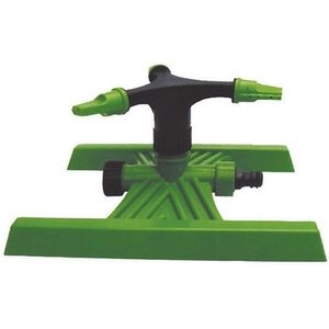 Arroseur circulaire sur socle en plastique vert, système d'arrosage de jardin pour pelouse et cour - Product Image 1