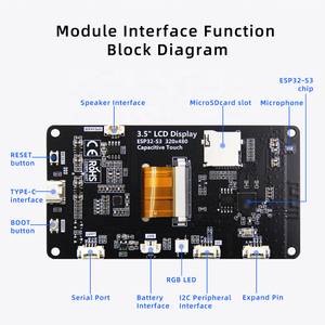 3.5 英寸 ESP32-S3 电容式触摸显示屏 320x480 IPS ST77922 TFT LCD 屏幕板，带扬声器、蓝牙和 WIFI，适用于 LVGL HMI - Product Image 4