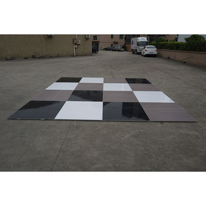 Easy install portable black and white dance floor for indoor outdoor wedding - Product Image 6