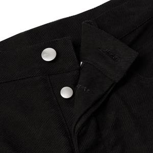 Precio al por mayor, logotipo personalizado, moda, vaqueros de mezclilla lavados estilo streetwear, corte ajustado, acampanados, con cremalleras decorativas - Product Image 6