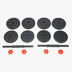 Set di <span class=keywords><strong>manubri</strong></span> in vinile nero da 10 kg per uso domestico, <span class=keywords><strong>manubri</strong></span> regolabili - Product Image 5