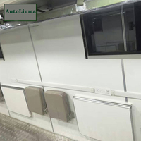 AutoLiuma L010 Siège latéral pliant en cuir à rebond automatique pour voitures spéciales, voitures modifiées, hôpitaux et couloirs de train
