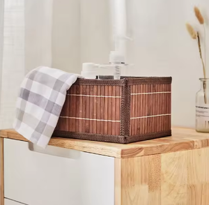 Rectangle écologique et marron fort SET 3 panier de rangement en bambou pour la maison, vendable en gros - Product Image 5