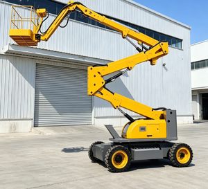 Plataforma Elevadora Articulada Autopropulsada, Plataforma de Trabajo Aérea Hidráulica con Brazo Articulado, Diseño Compacto Amarillo para Construcción y Mantenimiento - Product Image 2