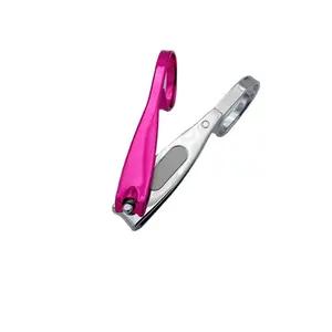 China Factory No Splash Finger Toe Tip Nail Cutter Clipper With Colorful Electrophoretic Grip Handle And Laser File