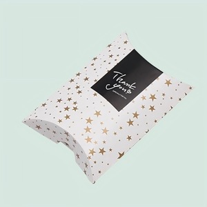 Kraft paper pillow gift <b>box</b>, <b>candy</b> wedding gift <b>box</b> can be customized according to needs - Product Image 5