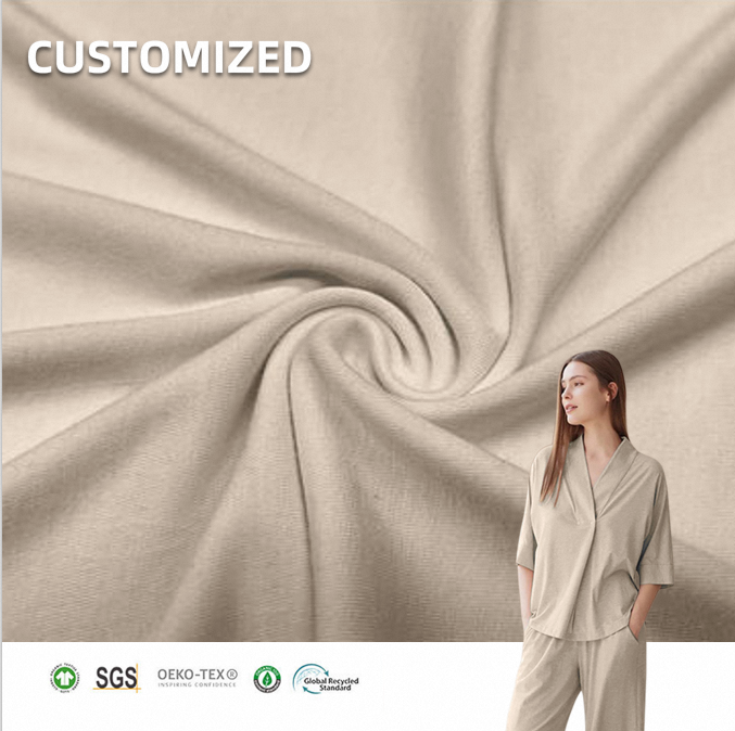 Soft Factory OEKOTEX-100 Sustainable Organic Lyocell 95 Bamboo 5 Spandex Bamboo Fiber Fabric